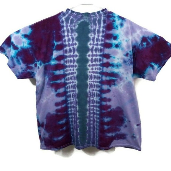 Hand Dyed Tie Dye Tee Cotton Jersey Shirt Adult Pl - Picture 2 of 3